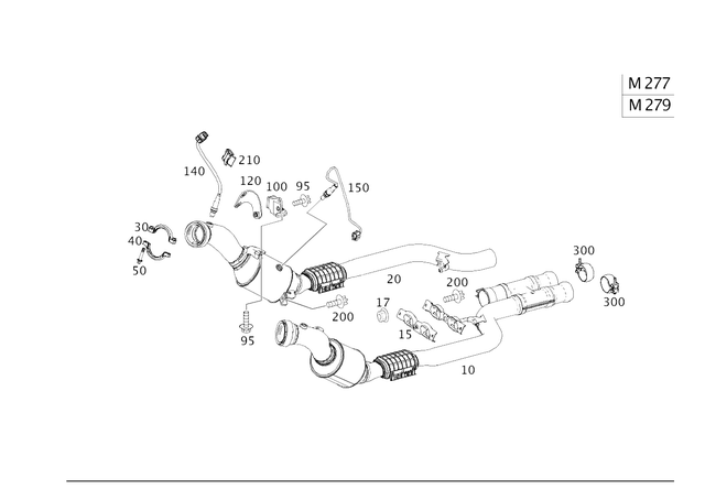 9905510 - Exhaust System: Screw for Mercedes-Benz: AMG GT 63, AMG GT 63 S, AMG GT 63 S E Performance, CL600, CL65 AMG, E63 AMG S, G65 AMG, GLE580, GLE63 AMG S, GLS580, GLS63 AMG, Maybach GLS600, Maybach S580, Maybach S600, Maybach S650, Maybach S680, S580, S600, S63 AMG E Performance, S65 AMG, SL65 AMG Image image