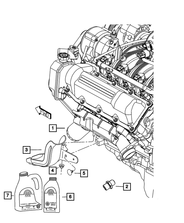 68518203AA - 3.7L Gas; Engine: 5w20 Engine Oil for Mopar Image image