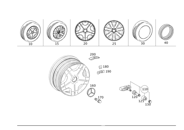 2214000196 - Wheels: Wheel for Mercedes-Benz: S350, S400, S600, S63 AMG Image image