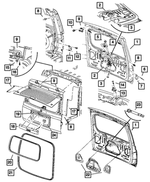 55369000AD - Body Sheet Metal Except Doors: Liftgate Panel for Jeep: Commander Image