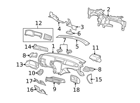 Instrument Panel Components for 2007 Jaguar S-Type #0