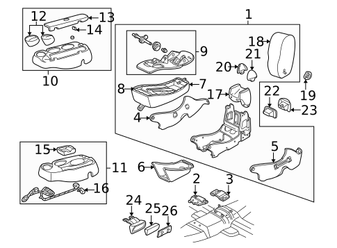 Console for 2005 Mercury Sable #0