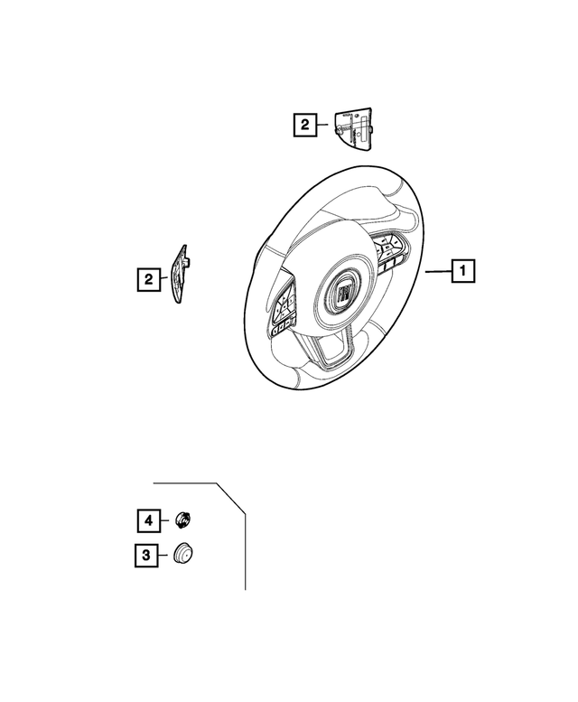 68292870AA - Steering: Steering Wheel for Mopar Image