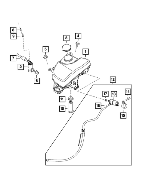 Wiper and Washer System for 2018 Fiat 124 Spider #2