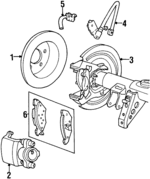 2W1Z2552AA - Brakes: Caliper for Ford: Crown Victoria | Lincoln: Town Car | Mercury: Grand Marquis Image