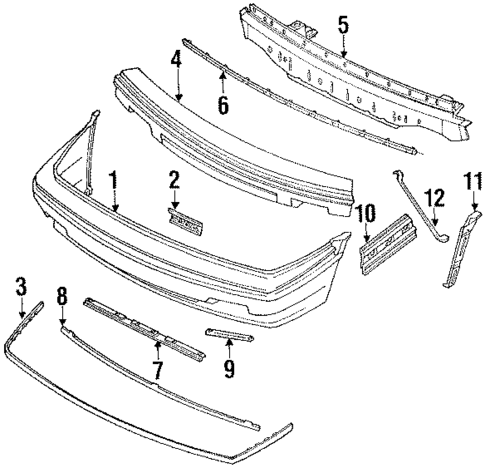 Front Bumper for 1990 Toyota Corolla #1
