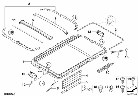 Lift-Up-and-Slide-Back Sunroof for 2005 BMW X5 3.0i #1