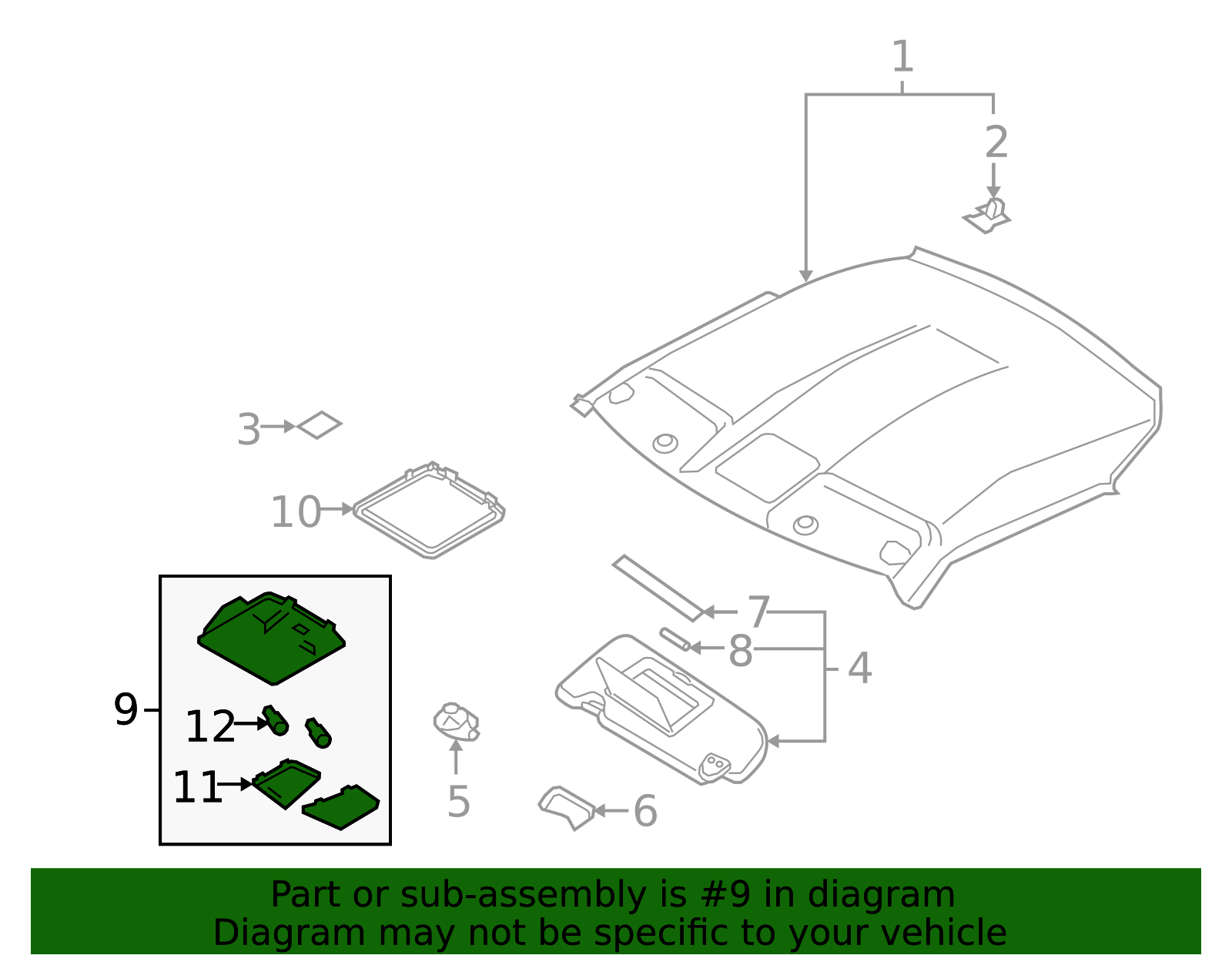 Map Lamp Assembly 26430-6HR2B | Kline Nissan