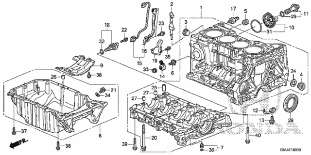 Cylinder Block - Oil Pan (-'14) for 2012 Honda CR-V #0