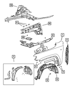 6503193 - Body Sheet Metal Except Doors: Hex Head Bolt And Coned Washer for Mopar Image
