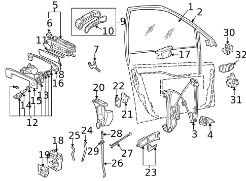 Lock & Hardware for 2001 Audi A4 Quattro #0