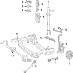 2053200230 - Suspension: Strut for Mercedes-Benz Image