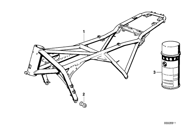 46512312775 - Frame and Mounting Parts: Rubber Mounting -  for BMW-Motorrad Image