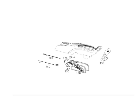 Housing with Tray, Armrest, and Ashtray for 2013 Mercedes-Benz G63 AMG #0