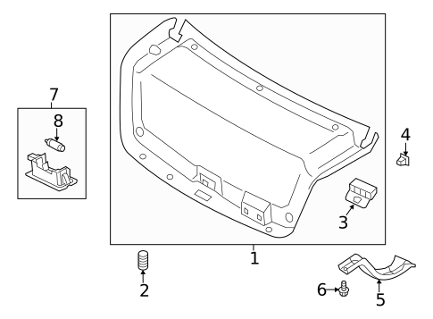 Interior Trim - Trunk for 2014 Kia Cadenza #0