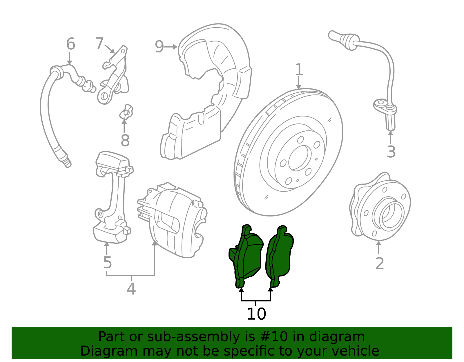 New Genuine Volvo XC60 XC90 Front Disc Brake Pad Set 17