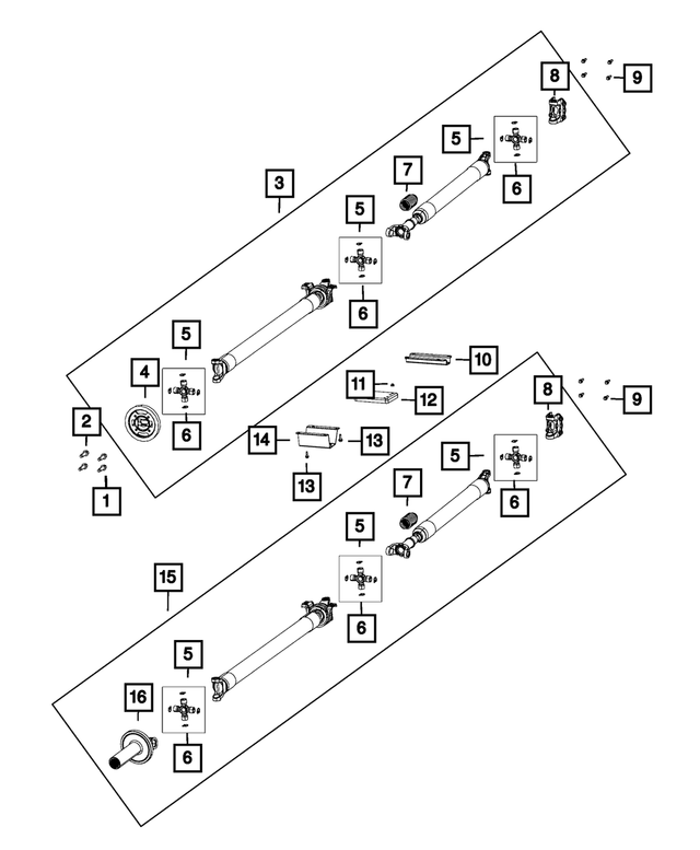 5146673AE - Rear Axle; American Axle 292 MM Single Rear Wheel; Differential and Drive Line: Drive Shaft for Mopar Image image