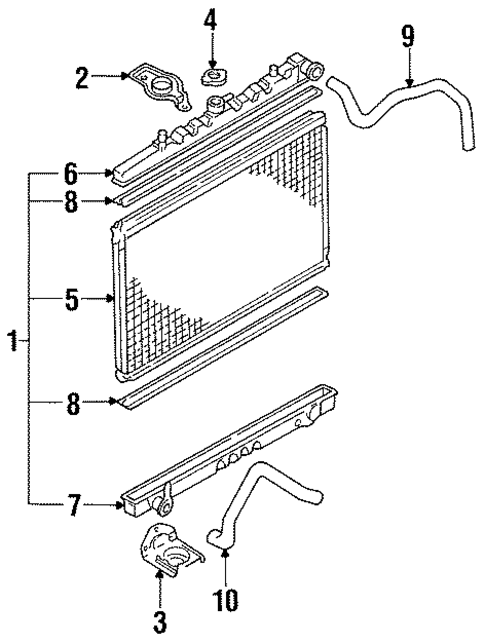 Radiator & Components for 1991 Nissan Stanza #0