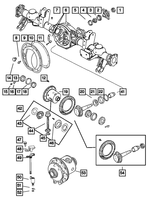 5135769AG - Rear Axle: Axle Housing for Mopar Image