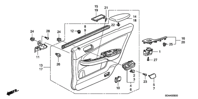 Rear Door Lining for 2007 Honda Accord #0