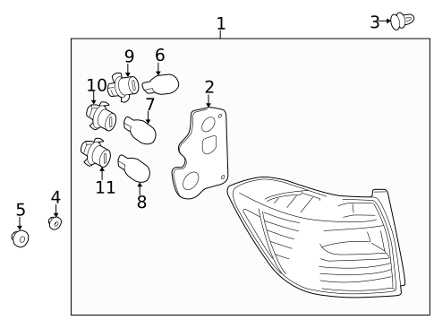 Combination Lamps for 2010 Toyota Highlander #1