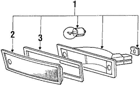 Signal Lamps for 1990 Mitsubishi Galant #0