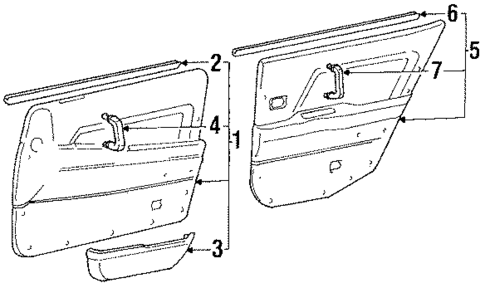 Interior Trim for 1985 Mitsubishi Galant #1
