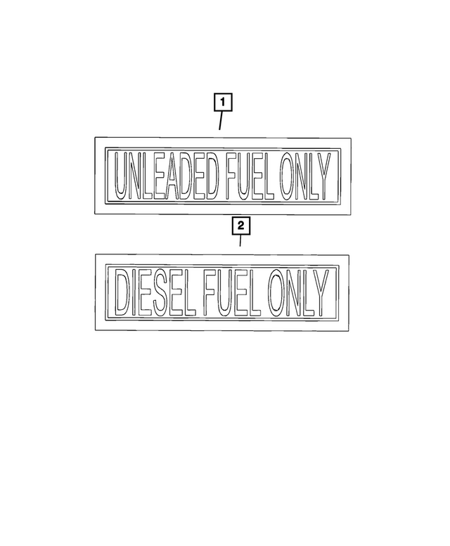 68403789AC - Labels: Diesel Fuel Label for Mopar Image