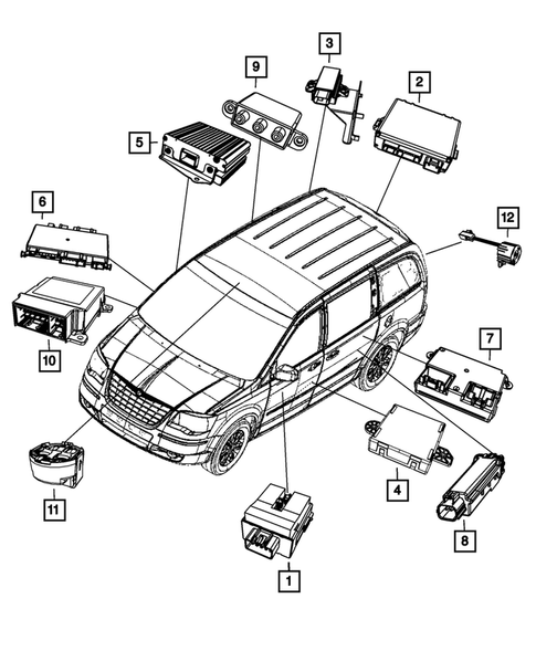 Modules and Engine Controllers for 2011 Chrysler Town & Country #0