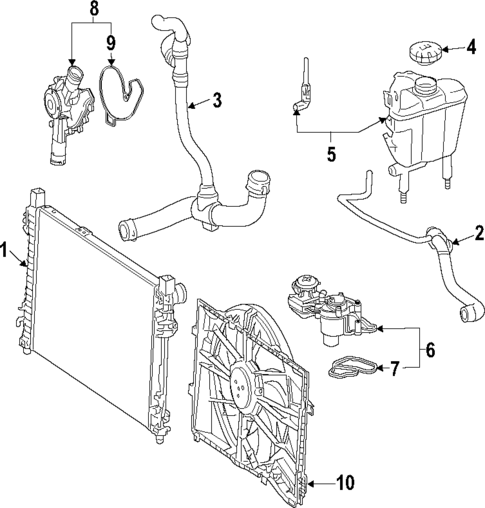 Cooling System for 2011 Mercedes-Benz CL600 #0