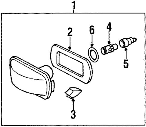 Side Marker Lamps for 1986 Saab 9000 #0