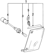 9230524050 - : Side Marker Lamp for Mitsubishi Image
