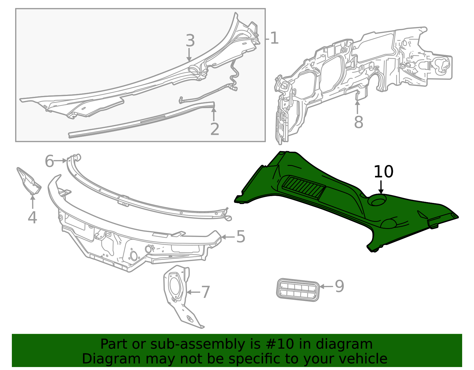 30円パーツ 1026 2020-2026 Chevrolet Corvette Front Compartment Rear Access Cover