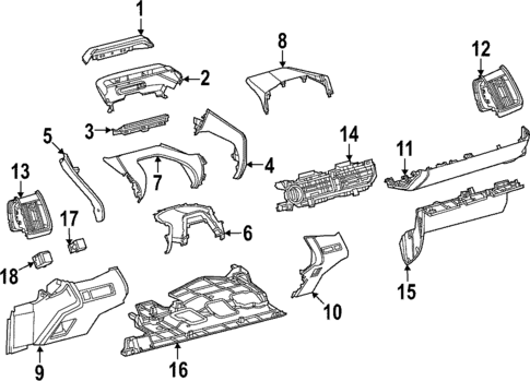 Instrument Panel Components for 2025 Toyota bZ4X #0