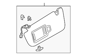 4K0857551D3GX - Body: Sun Visor for Audi Image