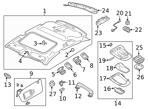 Interior Trim - Roof for 2025 Audi RS6 Avant #0