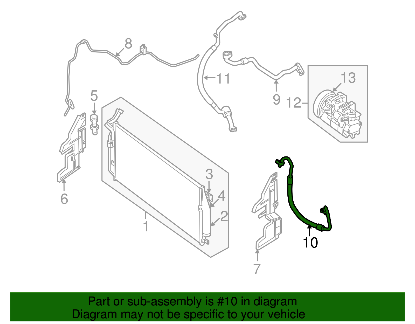 Discharge Hose - Nissan (92490-ZN51A)
