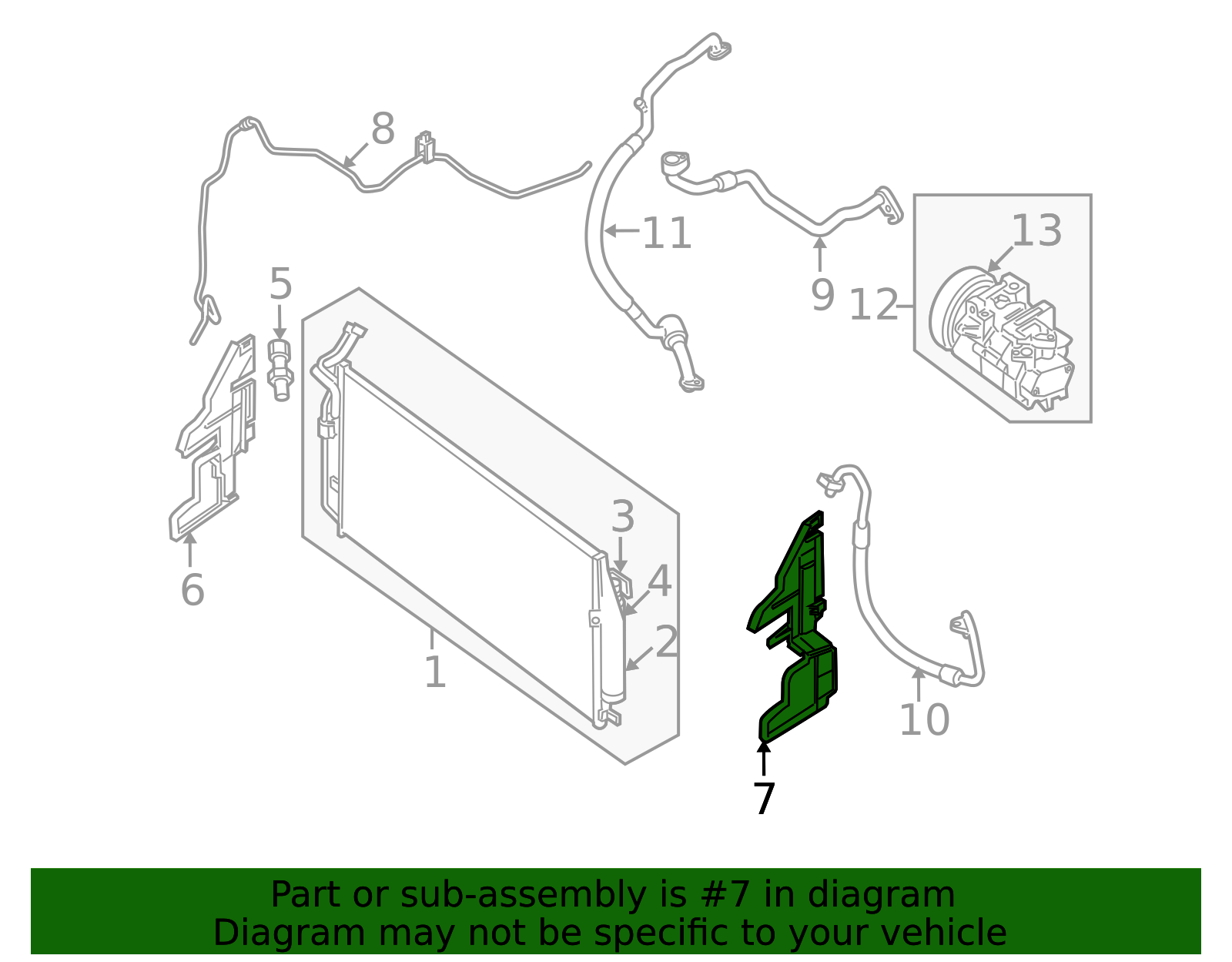 2009-2014 Nissan Maxima A/C Condenser Seal 92185-9N00A | OEM Parts Online