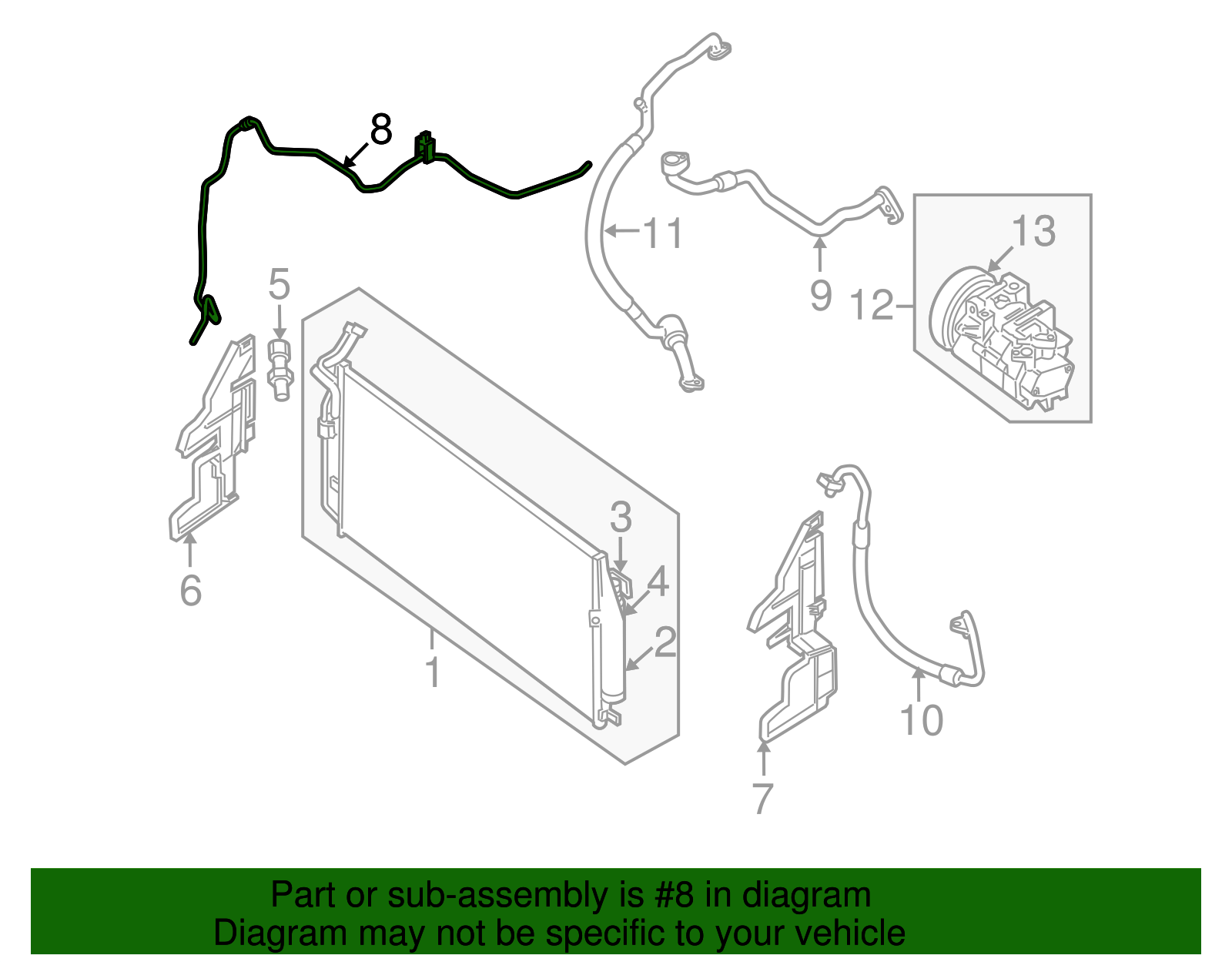 Front AC Tube - Nissan (92440-9N00C)