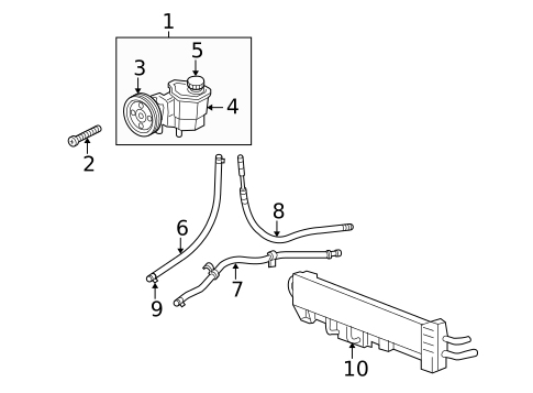 Pump & Hoses for 2008 Chrysler Aspen #0
