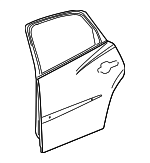 89023969 - : Passenger Side Rear Door with Reinforcements, Bar, Plates, and Window Frame for Buick: LaCrosse Image