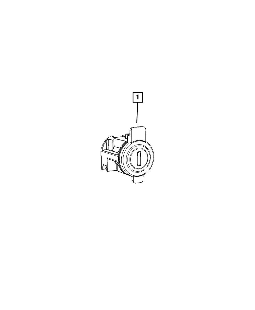 Door Lock Assembly Cylinder - Mopar (68683355AA)