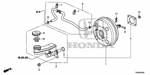 Brake Master Cylinder  - Master Power (1) for 2015 Honda Odyssey #0