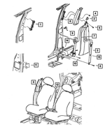 4645950AE - Interior Trim: Seat Belt Turning Loop Adjuster for Mopar Image