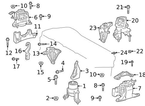 Engine & Trans Mounting for 2020 Toyota Avalon #0