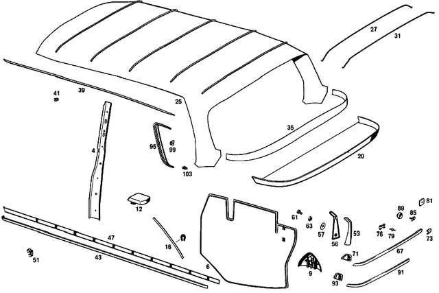 1106980381 - : Trim Strip for Mercedes-Benz Image