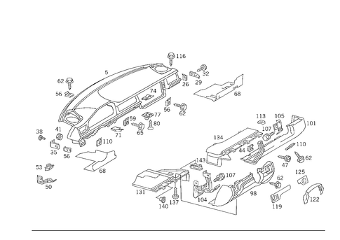 Instrument Panel for 1990 Mercedes-Benz 300CE #0