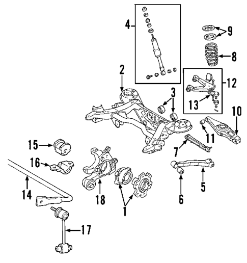 Rear Suspension for 2004 Mitsubishi Montero #0