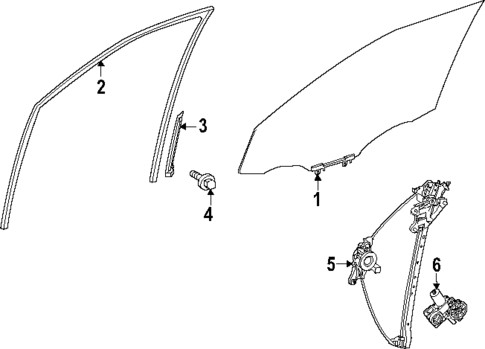 Glass - Front Door for 2025 Toyota Grand Highlander #0