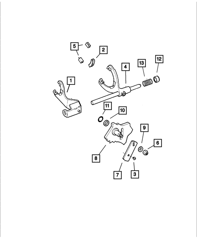 4746136 - Transfer Case Model 231 [DHJ, DHK, DHN]: Mode Fork for Mopar Image